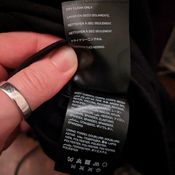 NWT BEBE XS Moto Zipper Dress black - Picture 4 of 4